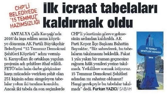1607840164155.jpeg CHP'li belediyenin '15 Temmuz' hazımsızlığı! O tabela yerine takıldı - 1
