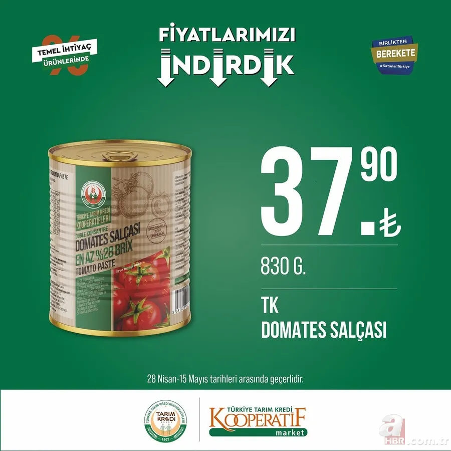 TARIM KREDİ MARKETlerinde indirimsiz ürün kalmadı! Ucuzluk başladı! Sucuk, Tereyağı, peynir, et, şeker, çay, tuvalet kağıdı... 24