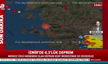 İzmir’de 4.3 büyüklüğünde deprem