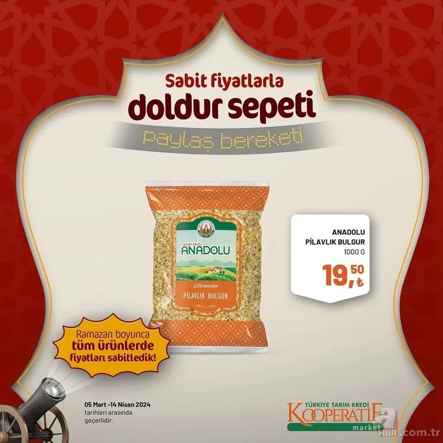 Tarım Kredi Market 30 Mart indirim kataloğu yayınladı! Kaşar peynir 205,00 TL’ye, tost peyniri 185,00 TL’ye, tereyağı 259,00 TL’ye, süt 22,50 TL’ye satışta 18