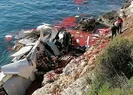 Korkunç görüntü! TIR denize uçtu
