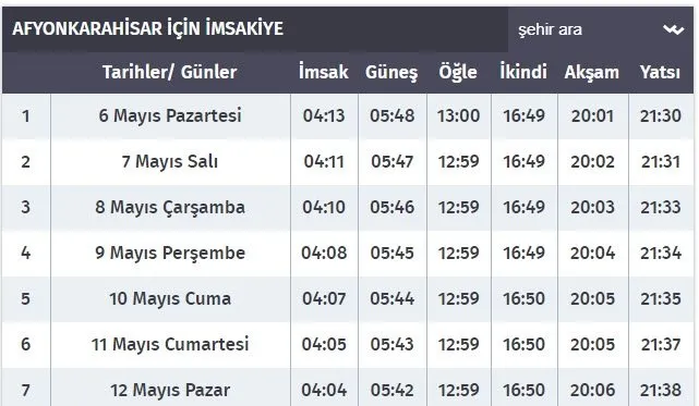 Ramazan sahur ve iftar vakitleri ne zaman? İstanbul’da sahur kaçta? Ankara’da sahur kaçta? İzmir’de sahur kaçta?