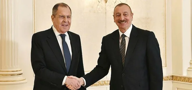 Azerbaycan Cumhurbaşkanı İlham Aliyev Rusya Dışişleri Bakanı Sergey Lavrov’u kabul etti