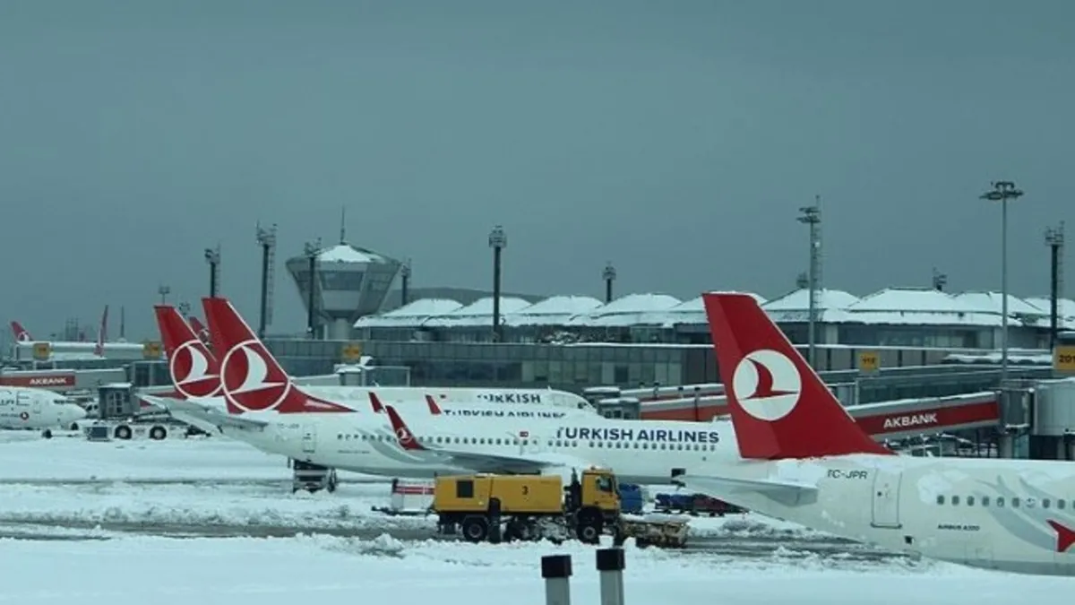 İstanbul'da uçuşlara kar engeli! İstanbul Havalimanı'nda seferler azaltılacak