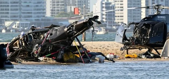 Dünyanın konuştuğu kaza! Avustralya’da 2 helikopter çarpıştı