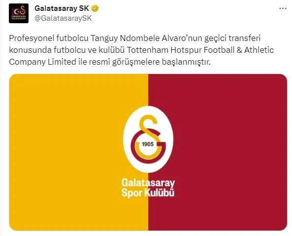 Galatasaray’dan iki transfer birden! Tanguy Ndombele İstanbul’da