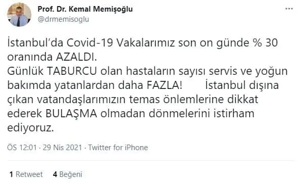 Son dakika: Tam kapanma öncesi İstanbul’dan sevindiren haber! Vakalar yüzde 30 oranında azaldı