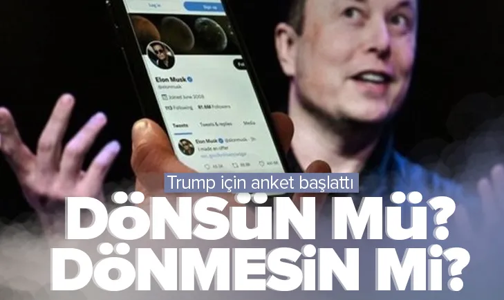 Elon Musk Twitterda Trump için anket başlattı