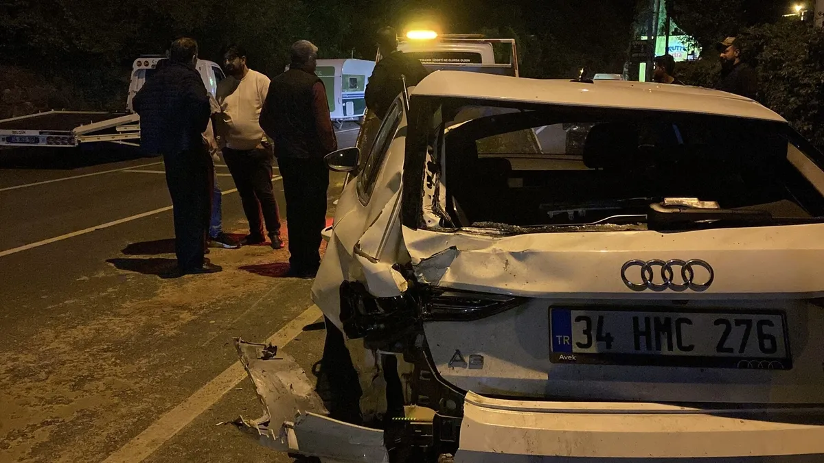 Sarıyer’de karşı şeritten gelen araç dehşet saçtı! 6 otomobil hurdaya döndü