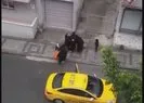 Taksi pislenir diye indirdi!