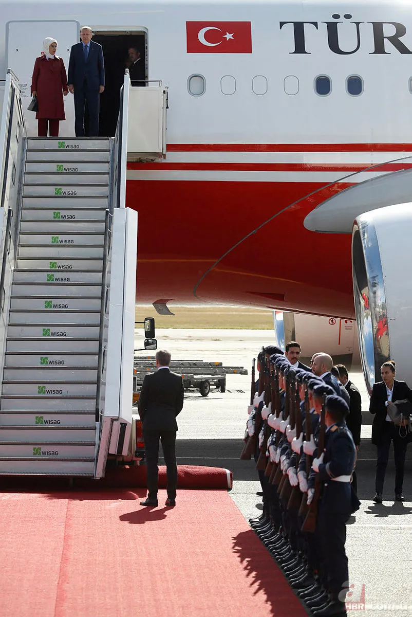 Başkan Recep Tayyip Erdoğan Almanya'da böyle karşılandı 6