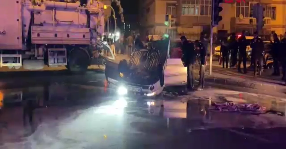 Dur ihtarına uymayan otomobil takla attı