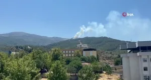 Manisa Spil Dağında korkutan yangın