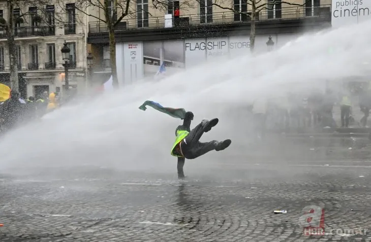 Sarı yelekliler yine sahnede! Paris meydan savaşı