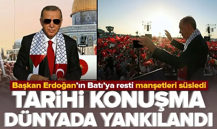 Dünyanın gözü İstanbul’da! Başkan Erdoğan’ın tarihi konuşması dünyanın yankılandı! Katil İsrail’e ve Batı’ya büyük rest...