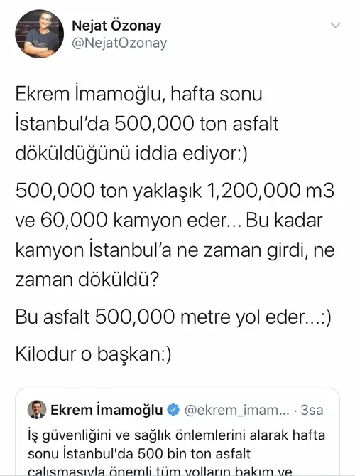 Siyasiler ve gazetecilerden Ekrem İmamoğlu’nun ’’Tüm yolların bakım ve onarımı gerçekleştirdik’’ iddiasına yalanlama