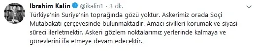 Cumhurbaşkanlığı Sözcüsü İbrahim Kalın’dan flaş Suriye açıklaması: Bölgede varlığımız sürecek