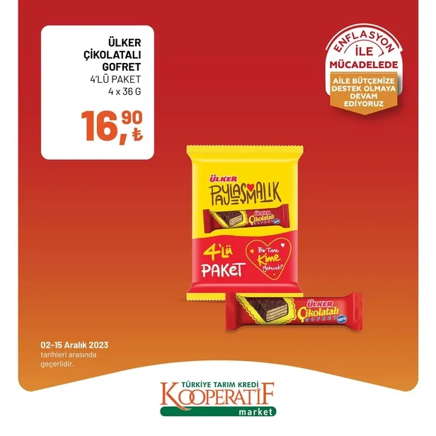 Tarım Kredi Market 11 Aralık indirim kataloğu çıktı! Dev rulo havlu, yumuşatıcı, çay, bütün piliç, tereyağı, tost peyniri, süt, beyaz peynir, pirinç ucuza satışta…