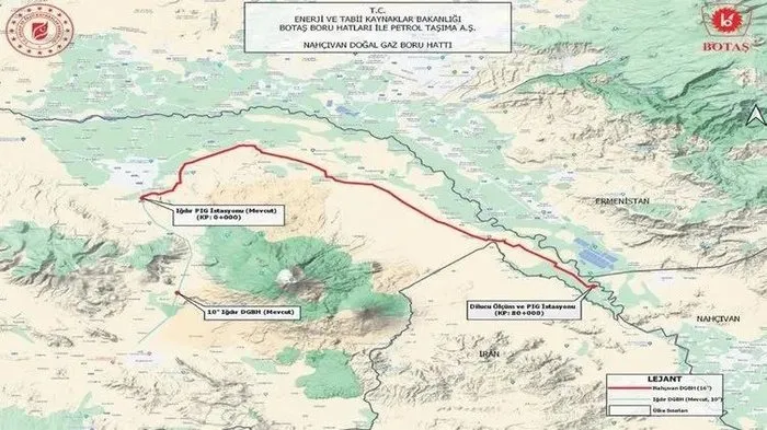 Nahçıvan doğal gaz boru hattı (AHABER ARŞİV)