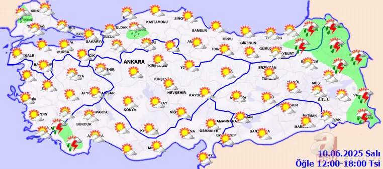 Yaz kavurucu başladı! 41 derece sıcaklık geliyor: Meteoroloji uyardı! İşte 10 Haziran'da il il hava durumu 6