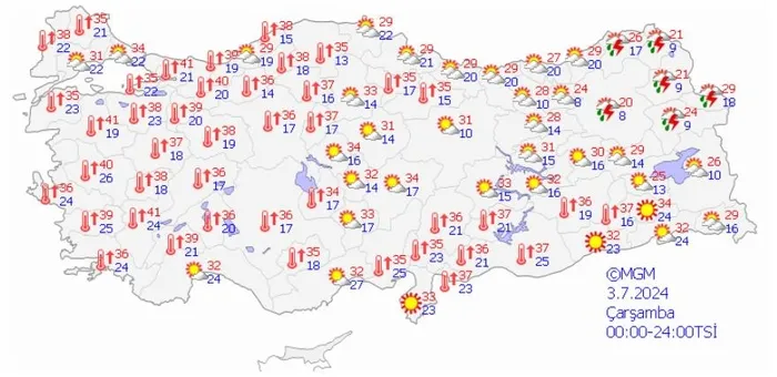 Meteorolojiden gün gün yeni tahmin! İstanbul'a kuvvetli yağış geliyor... | 1-5 Temmuz 2024 hava durumu - 13