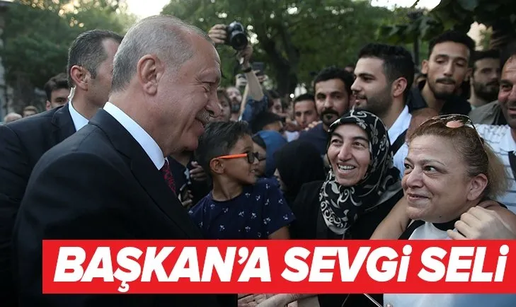 BaÅkan ErdoÄan'a sevgi seli!
