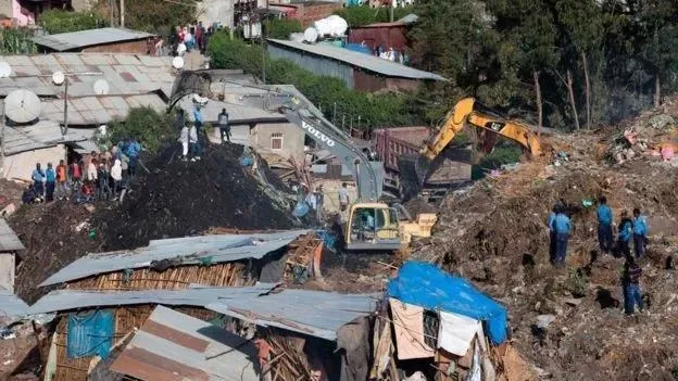 Etiyopya'da çöp yığınları 46 kişiyi yuttu - 1