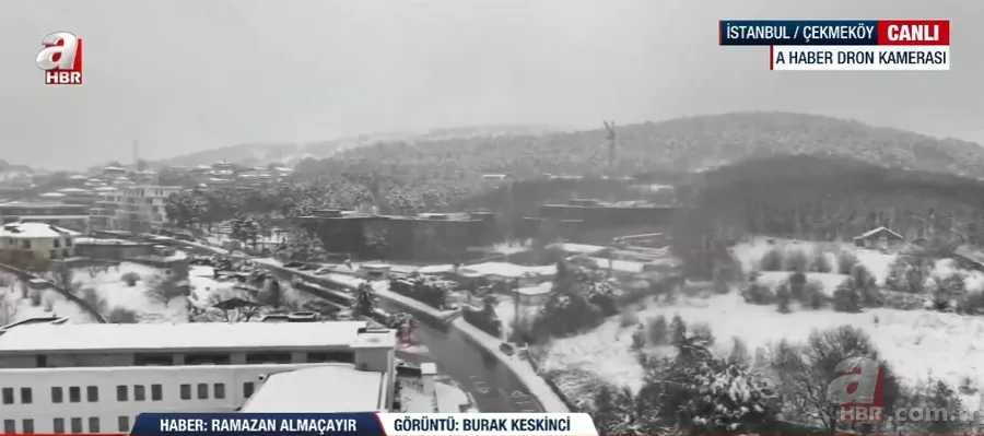 Megakent beyaza büründü! A Haber ekipleri kar nöbetinde: İşte İstanbul'dan kar manzaraları 13