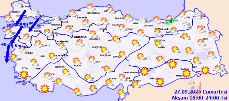 Hafta sonu hava durumuna bakmadan plan yapmayın! Meteoroloji’den 13 ile sarı kodlu uyarı: O bölgelerde kuvvetli yağış ve rüzgar etkili 15
