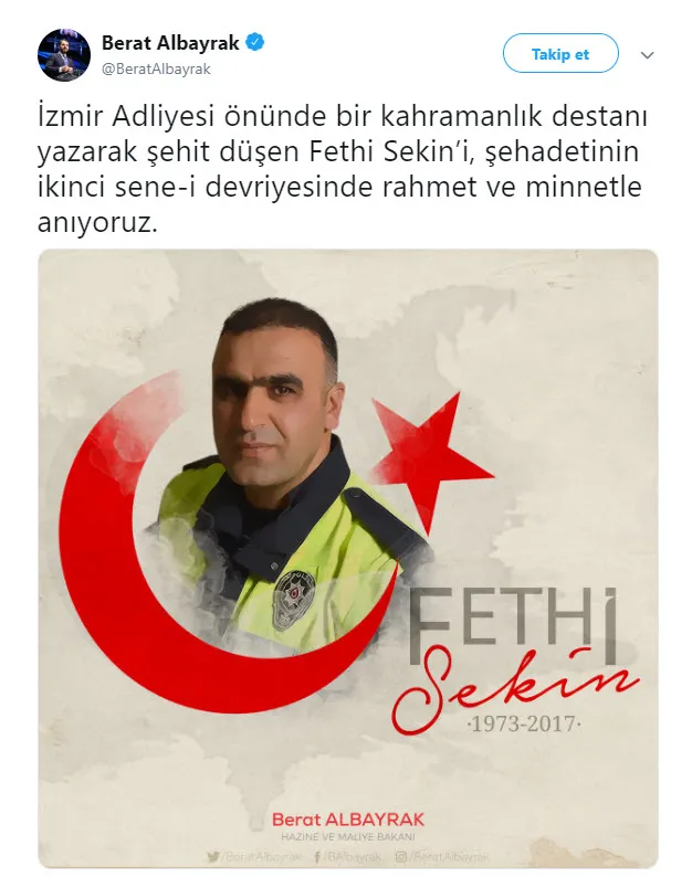 Bakan Albayrak şehit Fethi Sekin'i andı - 1