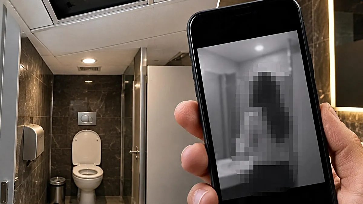 Kafe tuvaletindeki gizli kamera skandalı! Avizeye gizlediği telefonla kadını kayda aldı: İşte sanığa verilen ceza