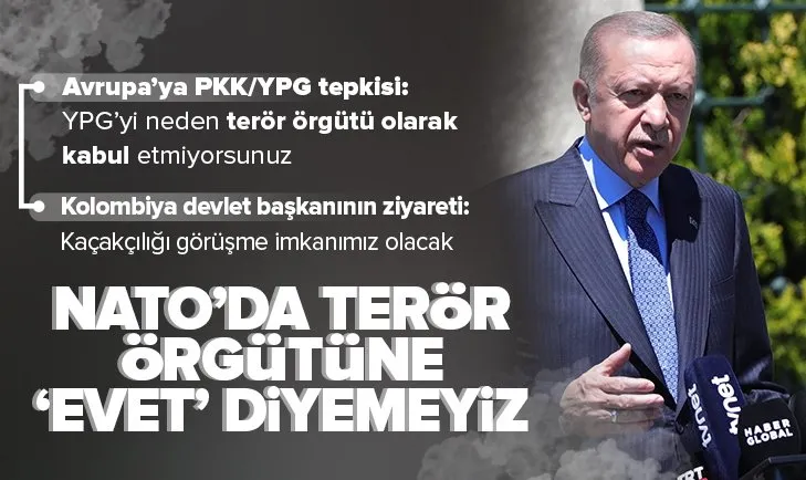 Başkan Recep Tayyip Erdoğan’dan önemli açıklamalar: NATO’ya terör örgütü alınmasına evet diyemeyiz.