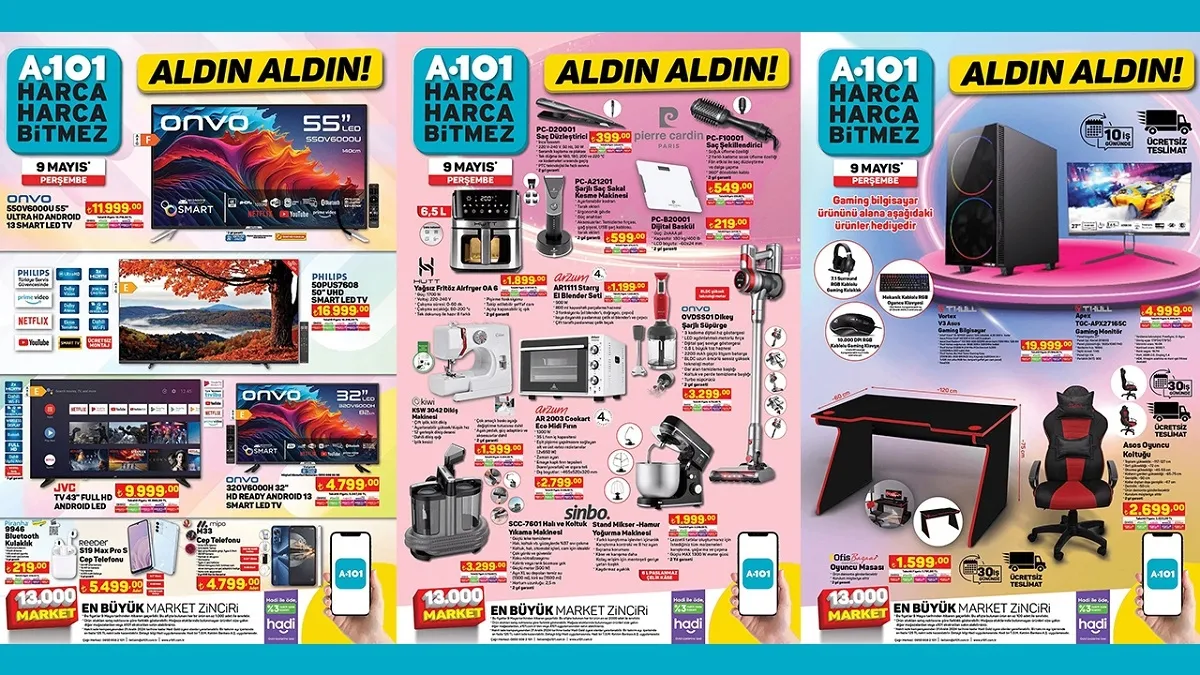A101 13 Mayıs aktüel kataloğu yayınladı! A101’e uygun fiyata 3 musluklu su sebili, dikiş makinesi, hamur makinesi, halı yıkama makinesi satışta