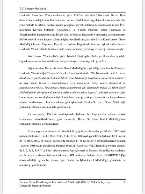 Son dakika: İSKİ’den bir skandal daha! Sayıştay raporunda ortaya çıktı: Hamidiye markasıyla kuyu suyu satıldı