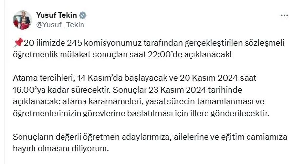 bakan-tekin-duyurdu-sozlesmeli-ogretmenlik-mulakat-sonuclari-saat-2200de-aciklanacak-1729879954172.jpeg Milyonlarca sözleşmeli öğretmenin dikkatine! Mülakat sonuçları açıklandı - 1