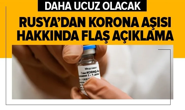 Son dakika: Rusya’dan Sputnik-V aşısı hakkında flaş açıklama: Daha ucuz olacak