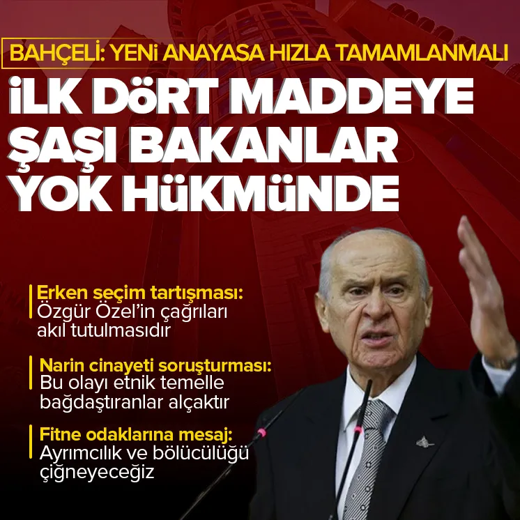 Bahçeli: İlk 4 maddeye şaşı bakanlar yok hükmünde