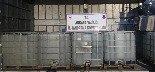 Ankara’da operasyon! 10 bin litre etil alkol ele geçirildi