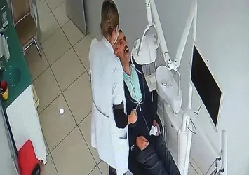 Dişçide dehşet anları! Tedaviyi beğenmedi ortalığı birbirine kattı