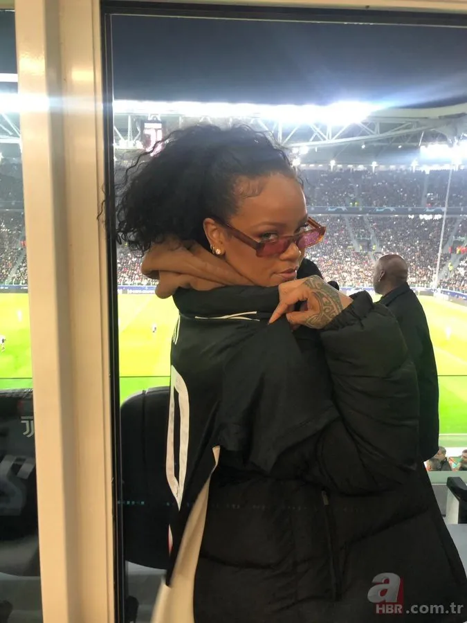 Rihanna Juventus-Atletico Madrid maçını tribünden izledi! İşte Rihanna’nın o görüntüleri