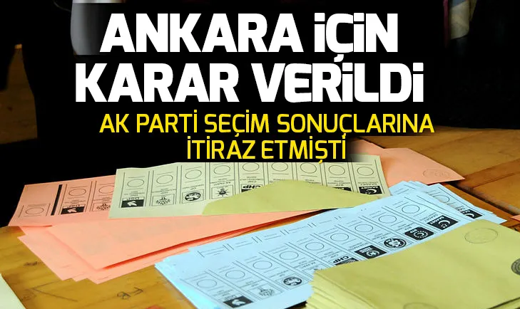 AK Partiden Ankara itirazı