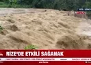 Rizede etkili sağanak