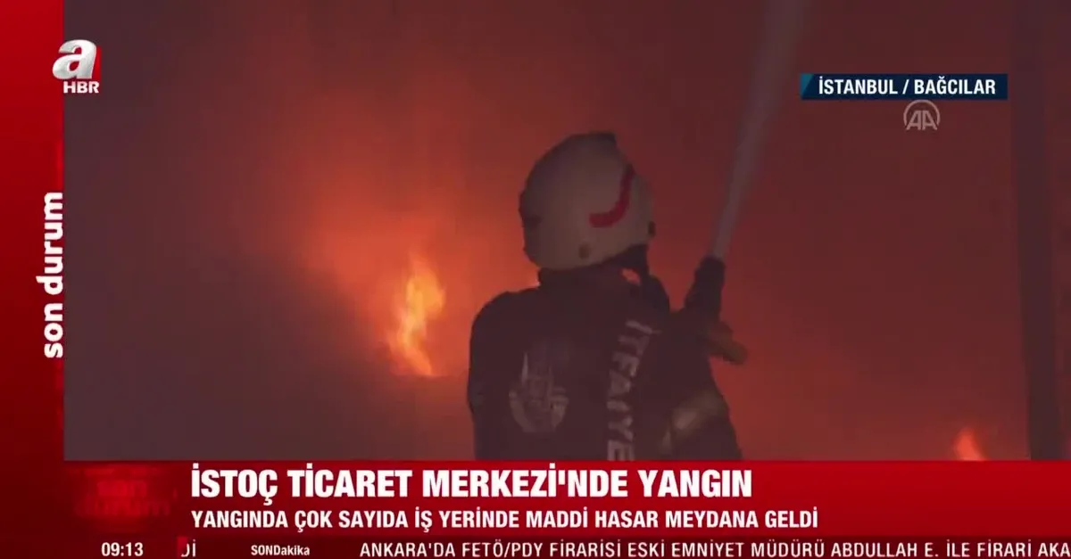 Son dakika: İSTOÇ'ta korkutan yangın!