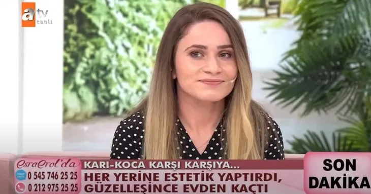 Estetik yaptırıp kocasını terk etmişti! Esra Erol'da büyük yüzleşme