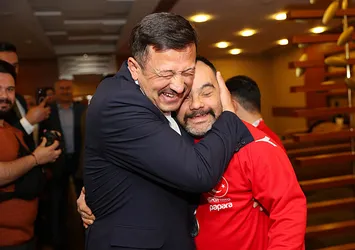 Cumhur İttifakı İzmir adayı Hamza Dağ dünya ikincisi özel sporcularla buluştu: Kendi evlatlarımız gibi...