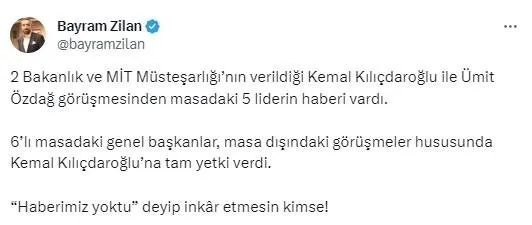 1696020236812.jpg 'Gizli protokol' krizinde yeni patlak! Davutoğlu’nun eski danışmanı Bayram Zilan: Kimse inkar etmesin tüm genel başkanların haberi vardı