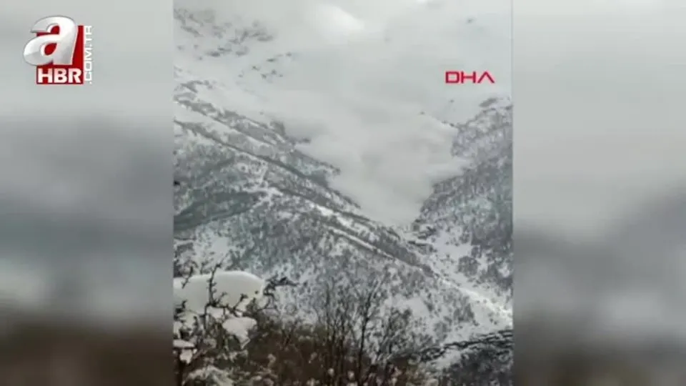 Şemdinli’de korkunç çığ anı kamerada