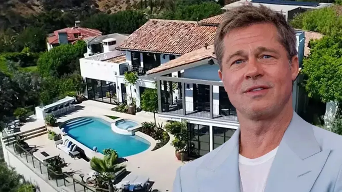İşte Brad Pitt'in Hollywood'daki yeni sarayı! İçinde yok yok
