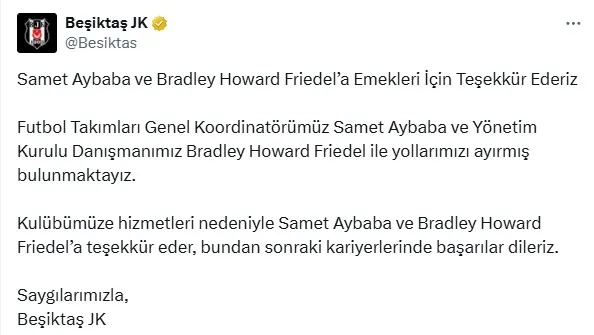 Beşiktaş’ta kaos! Peş peşe istifalar sonrası Hasan Arat da Futbol A.Ş.’deki görevinden ayrıldı