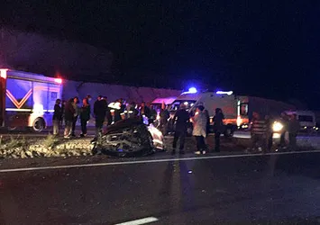 Burdur'da feci kaza: 1 ölü, 4 yaralı